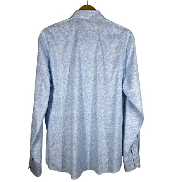 Bugatchi Shaped Fit Mixed Print Flip Cuff Shirt XL - Picture 9 of 9